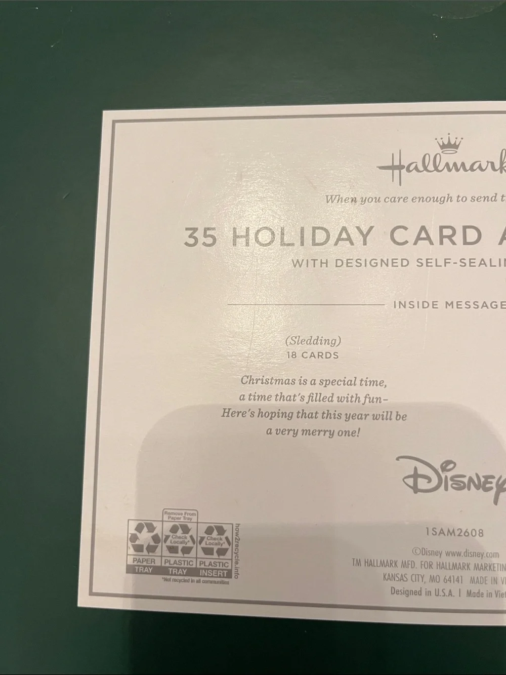 Hallmark Disney Mickey Mouse Holiday Cards, new